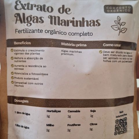 4️⃣ - Fast Buds Auto growlog photo: Adubação - 2ml humus - 1ml bokashi - 1ml algafish - 2ml chá babosa - 10ml gorilla microbes - 1g extrato algas
