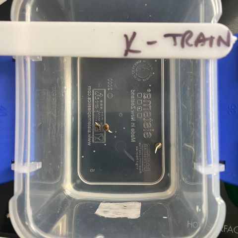 K Train #1 growlog photo: Left in water for 48hours til they popped their tap root and then transplanted in rock wool cubes. 