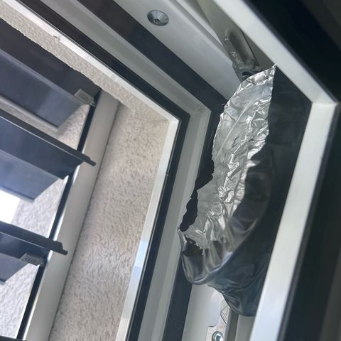 S.N.B  #1 growlog photo: Blätter abgezupft, eine gute Handvoll. 
Fenster gestern mit Klebeband abgedichtet im Schlafzimmer und der Küche.