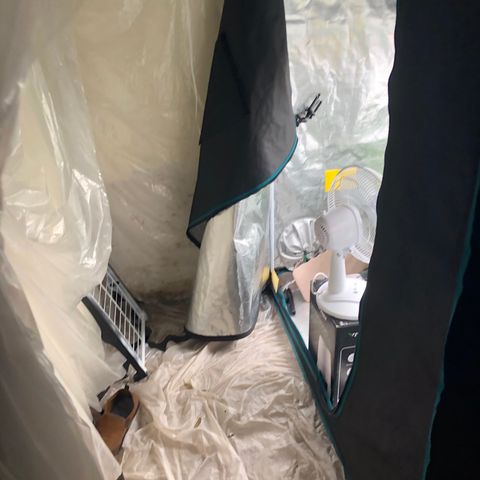 Blue Dream Auto growlog photo: Just showing how the room is currently setup. Can’t wait for this grow to be over and make big big changes to this. I fucked up mostly on space management and not thinking ahead far enough. I have learned a lot already and am excited to get this all clean ,neat and organized 