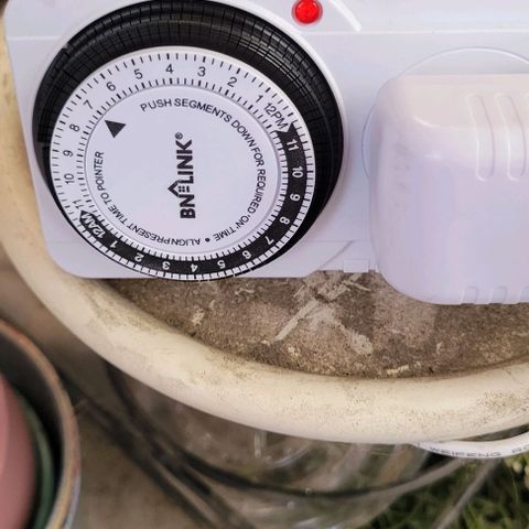 Sky OG. growlog photo: Got my hydrometer and thermometer in today. Tried it inside and then tried it outside and then inside the grow tent to calibrate and test out the direct areas compared to inside the tent. It stayed consisted between 73-77 degrees and between 73% - 86% humidity up until 8pm. I also got an timer so I don't have to go outside and 9pm and 4am to switch the grow lights on/off.  So I have it set for 16 hours of light, and 8 hours of darkness. On at 4am, off at 9pm. Looking good! 