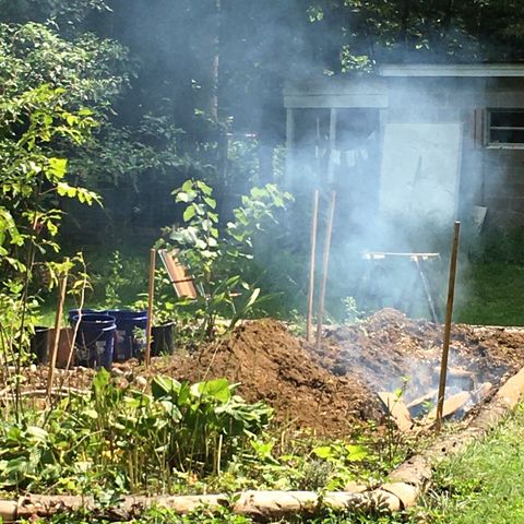 Candy cream auto growlog photo: Biochar pit fire