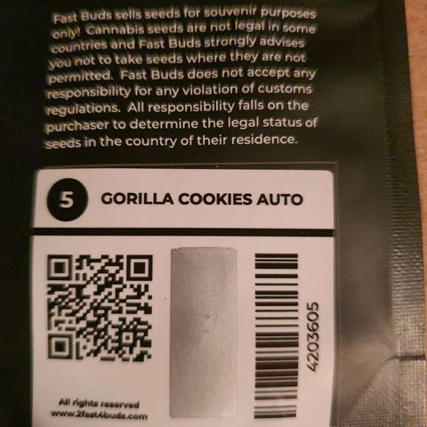 Gorilla Cookies growlog photo