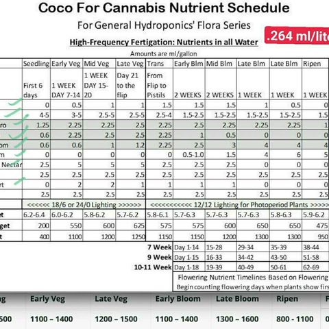 Pineapple Express Auto growlog photo: Nutrient schedule