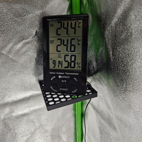Zkittlez growlog photo: Temperatur und Luftfeuchtigkeit nach Anpassung an der Absaugung 