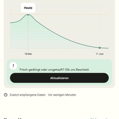 Spicy Temptation  growlog photo: Wöchentliche Umgebungszusammenfassung (KW 20):

Die Bedingungen im Zelt waren durchweg stabil und ideal für die frühe Wachstumsphase:

Temperatur: Ø 21,9 °C – im perfekten Bereich, keine Hitzespitzen (min. 19,9 °C, max. 24,6 °C).

Luftfeuchtigkeit: Ø 69 %, Spitzen bis 75 % – ideal für die Vegetation, unterstützt gute VPD-Werte.

VPD: Ø 0,65 kPa – sehr gut abgestimmt für junge Pflanzen, fördert gesunde Transpiration.

Licht (DLI): Konsequent zwischen 12–14 mol/Tag – sorgt für starkes, gleichmäßiges Wachstum (nur Mittwoch etwas schwächer).

Bodenfeuchtigkeit: Stabil bei ca. 65–70 %, dank der passiven Spider-Farmer-Bewässerung.

Nährstoffe: Am Ende der Woche leichte organische Düngung eingeleitet (NPK 3-2-7), Werte beginnen wieder zu steigen.


Fazit: Optimale Bedingungen für gesunde Wurzelentwicklung, kompakte Struktur und gleichmäßiges Wachstum. Die Pflanze hat gut auf die Umwelt reagiert – nächste Woche kann bei gleichbleibender Stabilität der erste Topping-Schritt vorbereitet werden.