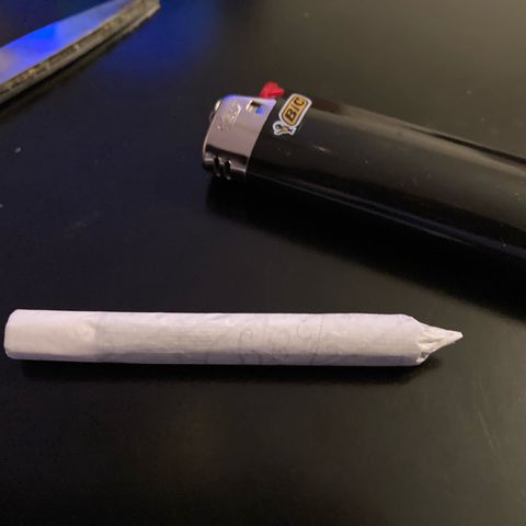 GSC x Jack Herer growlog photo: After 1 week of curing I had to sample some trim.  ✂️😎.   
Perfect dryness.  Very happy with that.  Good flavour, smooth, burnt nicely, clean ash.  Can’t wait until this has been cured for a couple of months.  