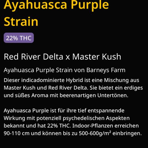 Ayahuasca Purple ( Barney’s farm ) growlog timeline photo