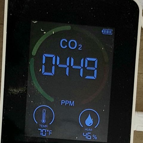 Bruce Banner Auto growlog photo: New Co2 meter installed today. 
Olde AK-47 cut and hanging.
Additional Co2 bag added to lift levels. 