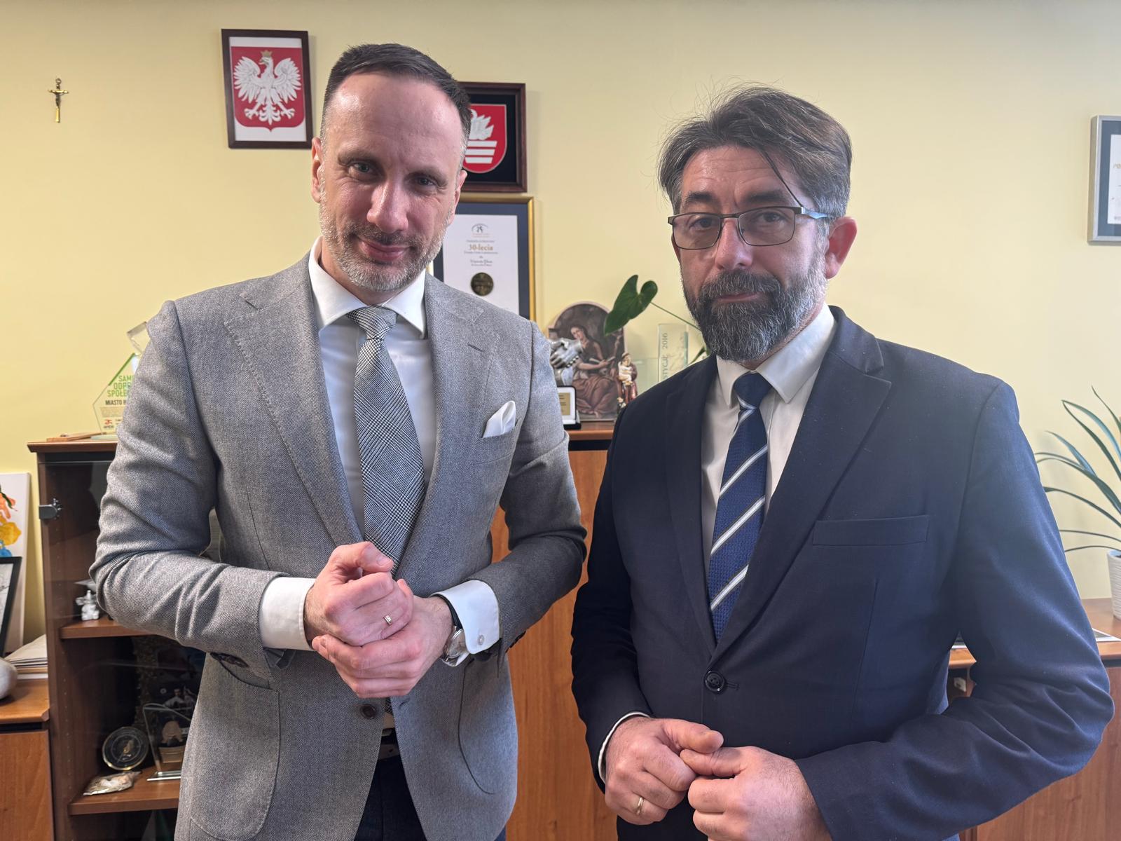 Z burmistrzem miasta Biłgoraj Wojciechem Gleniem o oczyszczalni ścieków