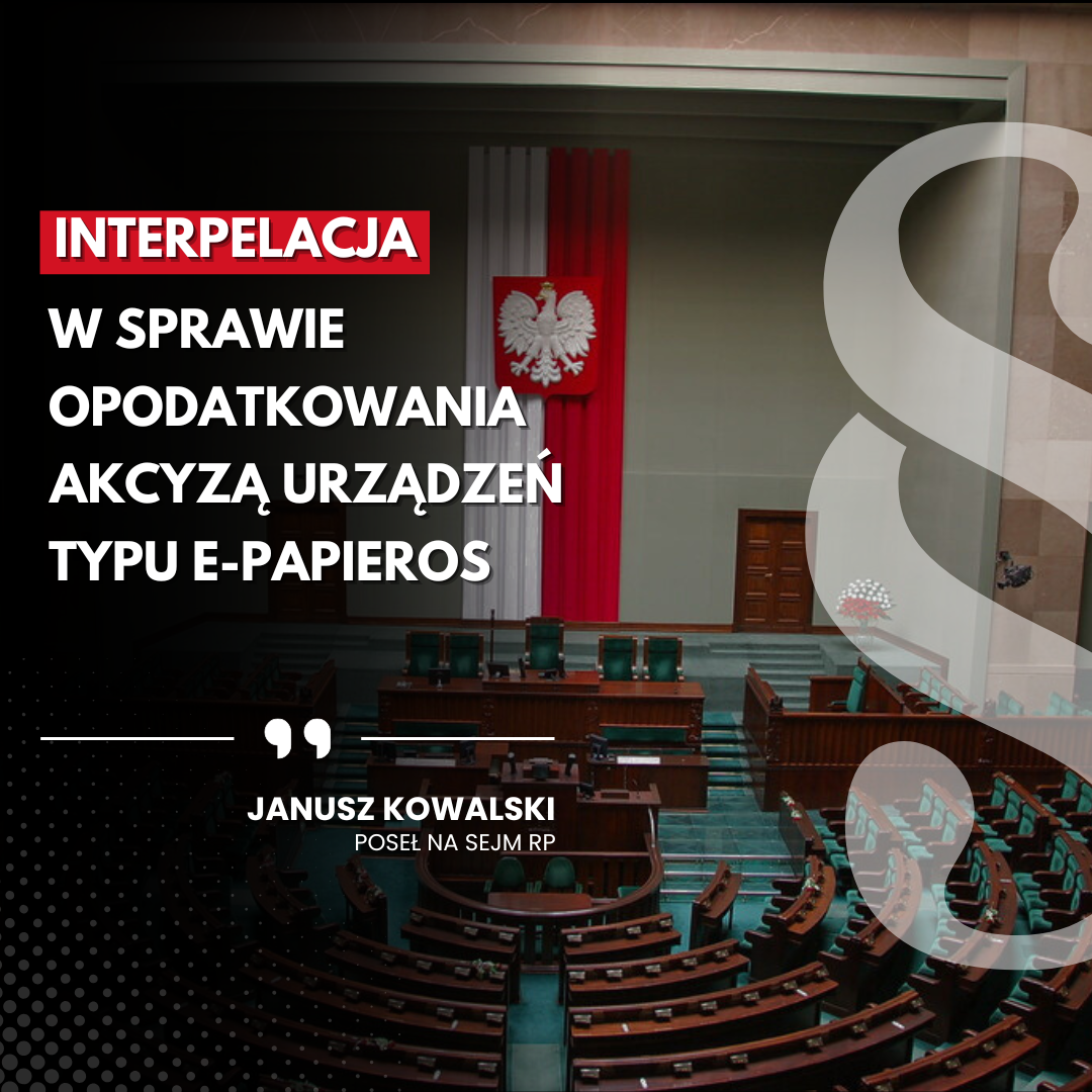 Zdjęcie do artykułu: Interpelacja w sprawie opodatkowania akcyzą urządzeń typu e-papieros