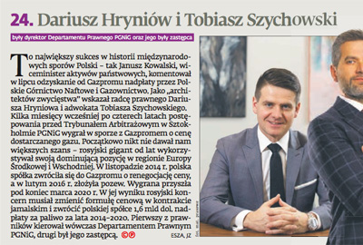 Zdjęcie do artykułu: Ranking 50 najbardziej wpływowych prawników według Dziennik Gazeta Prawna: Dariusz Hryniów i Tobiasz Szychowski na 24 miejscu
