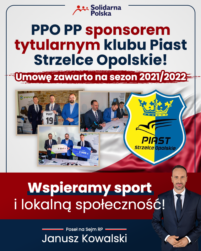 PPO PP sponsorem tytularnym Piasta Strzelce Opolskie!
