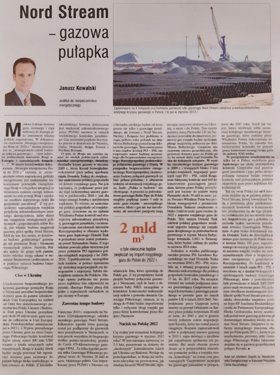 Nord Stream – gazowa pułapka