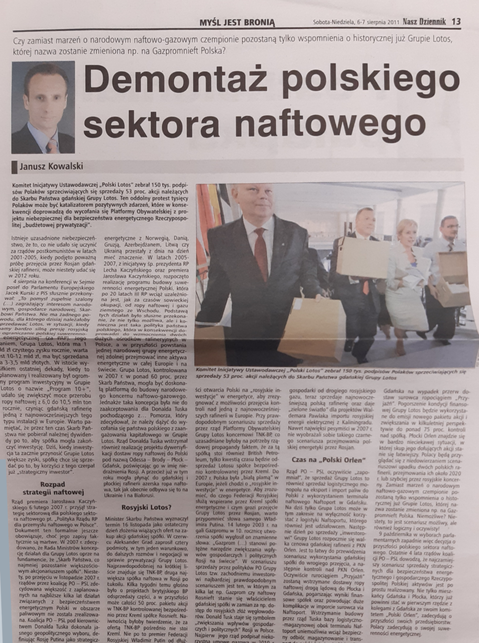 Demontaż polskiego sektora naftowego