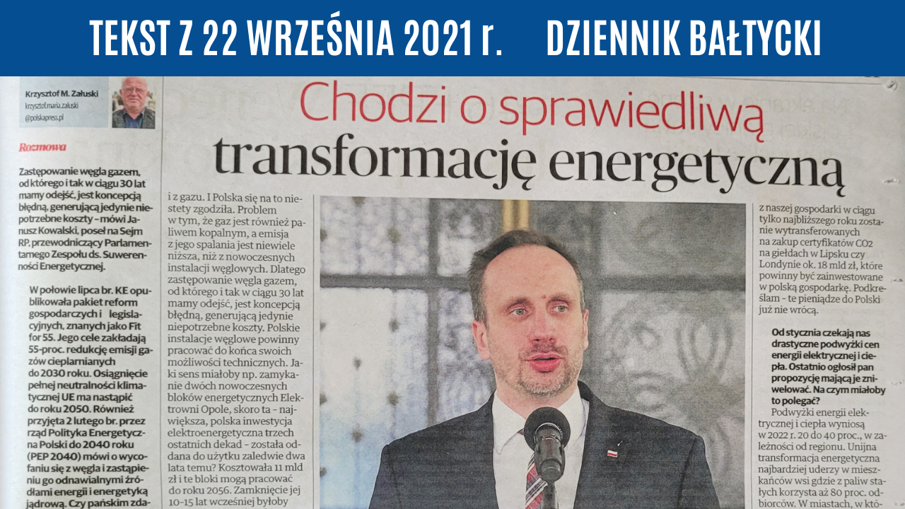 Zdjęcie do artykułu: Chodzi o sprawiedliwą transformację energetyczną