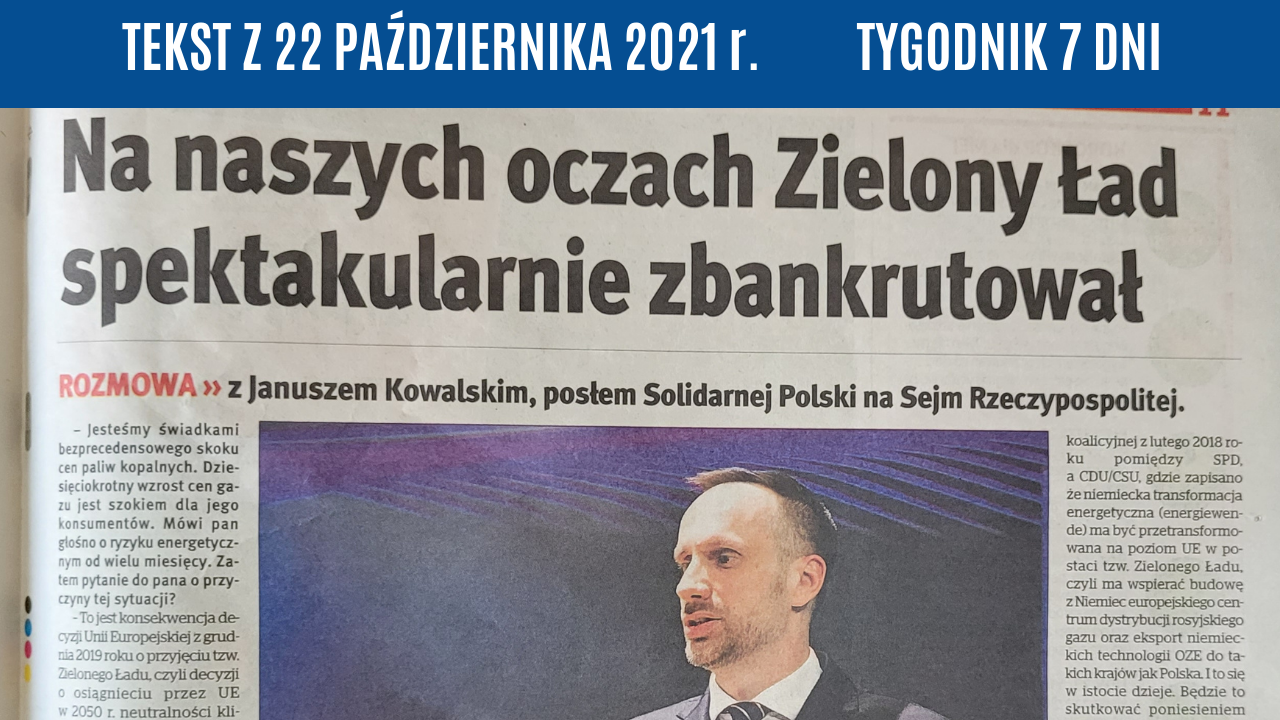 Zdjęcie do artykułu: Na naszych oczach Zielony Ład spektakularnie zbankrutował