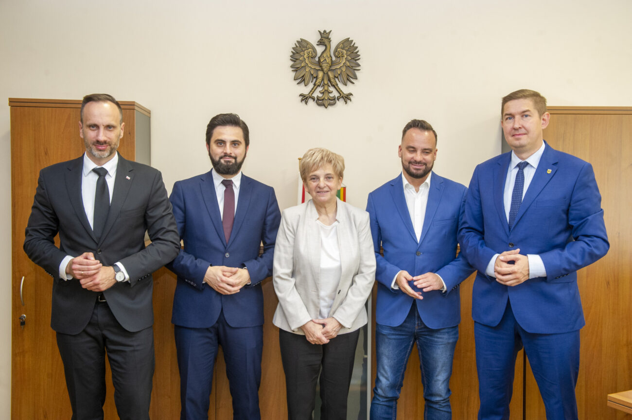 Spotkanie w starostwie z burmistrzem Namysłowa i starostą namysłowskim