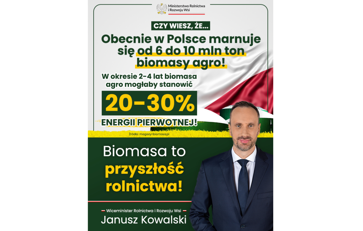 Zdjęcie do artykułu: Obecnie w Polsce marnuje się od 6 do 10 mln ton biomasy agro!