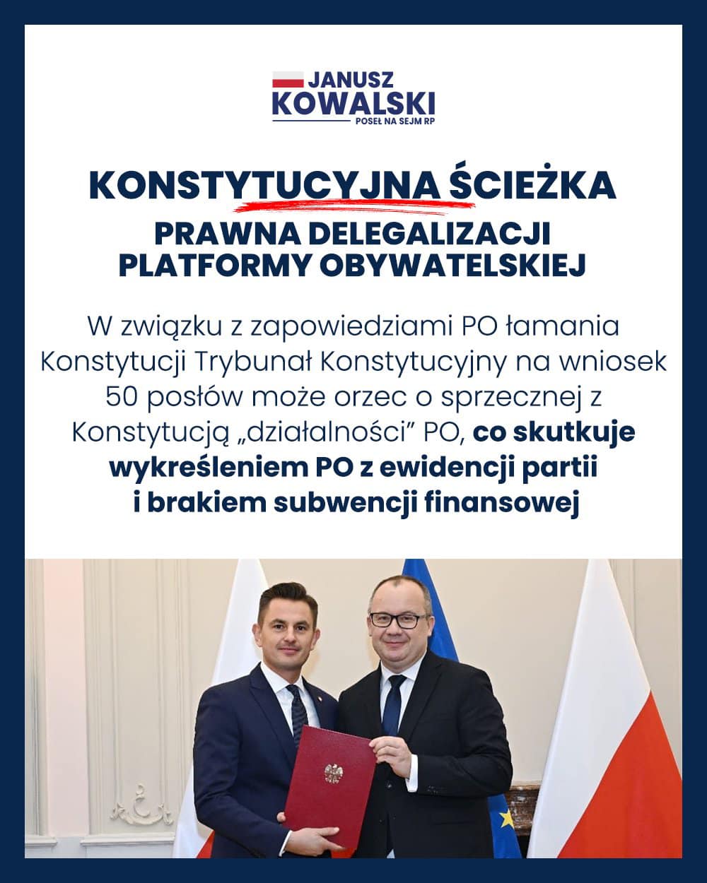 Konstytucyjna ścieżka prawna delegalizacji Platformy Obywatelskiej