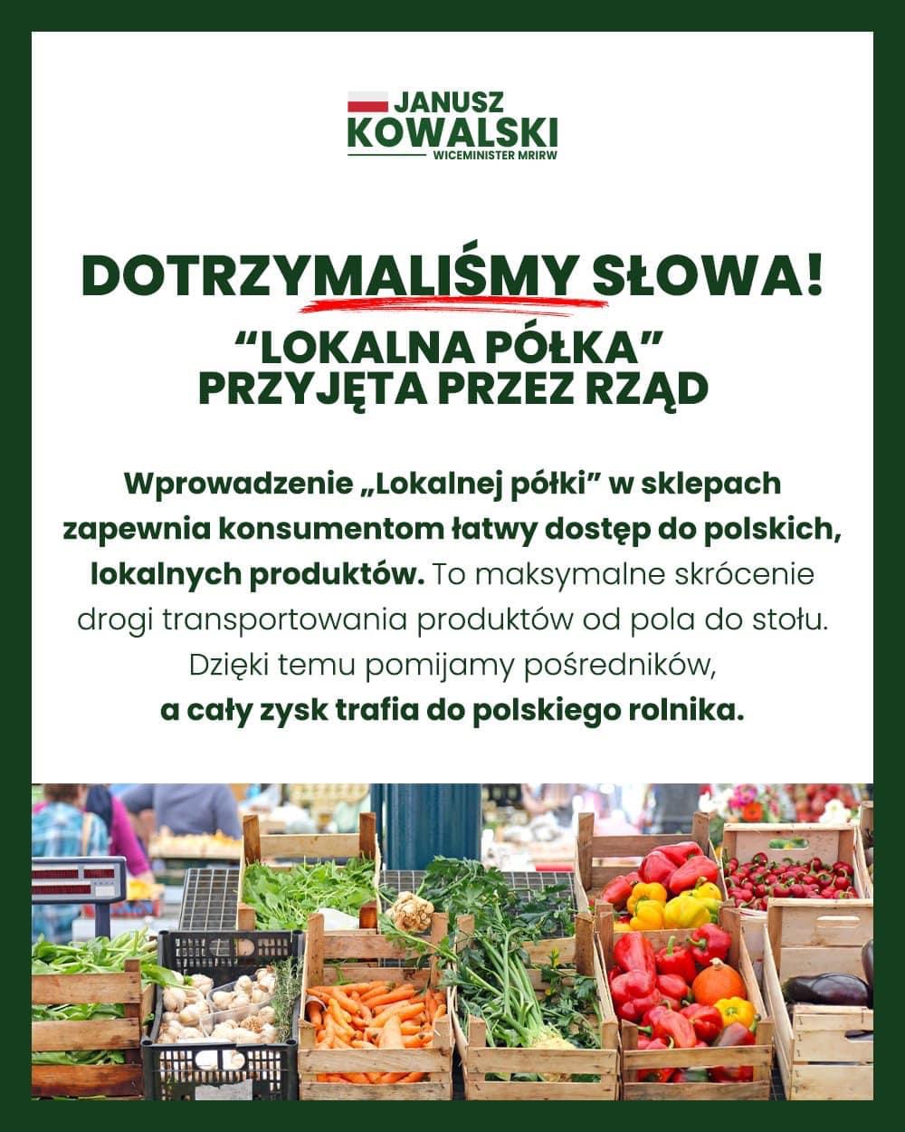 „Lokalna półka” przyjęta przez rząd!