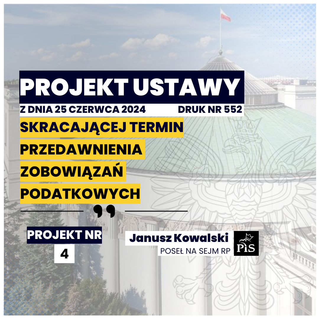 Zdjęcie do artykułu: Projekt ustawy skracającej termin przedawnienia zobowiązań podatkowych