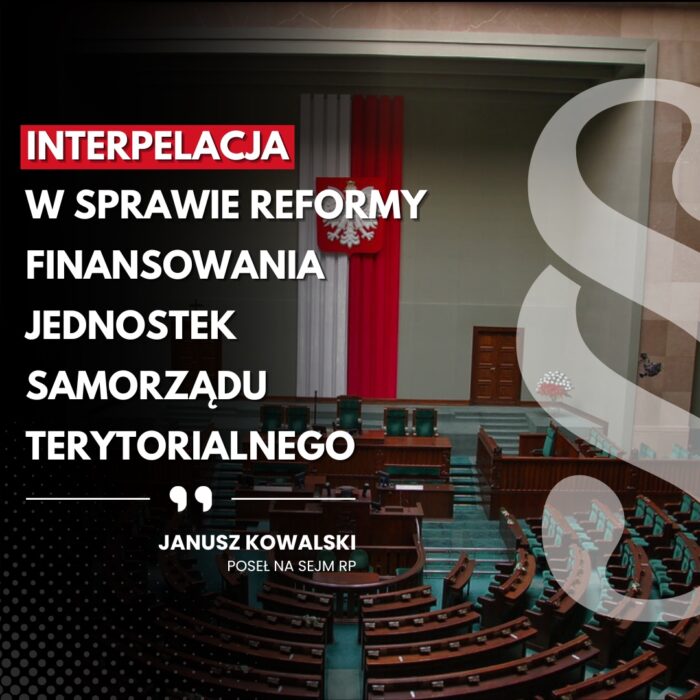 Interpelacja ws. reformy finansowania jednostek samorządu terytorialnego