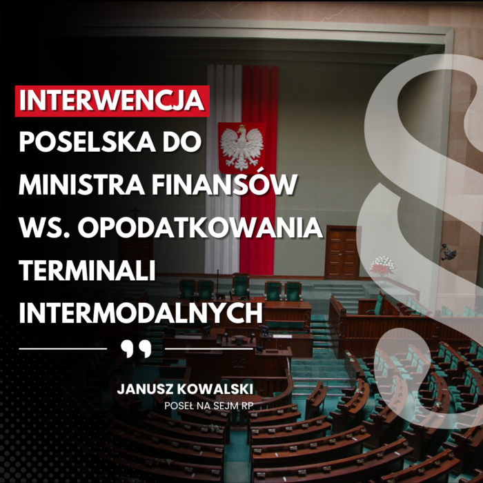 Interwencja poselska w sprawie opodatkowania terminali intermodalnych