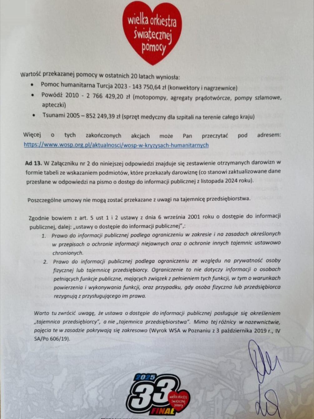 Odpowiedź Jerzego Owsiaka na pytania posła Janusza Kowalskiego!