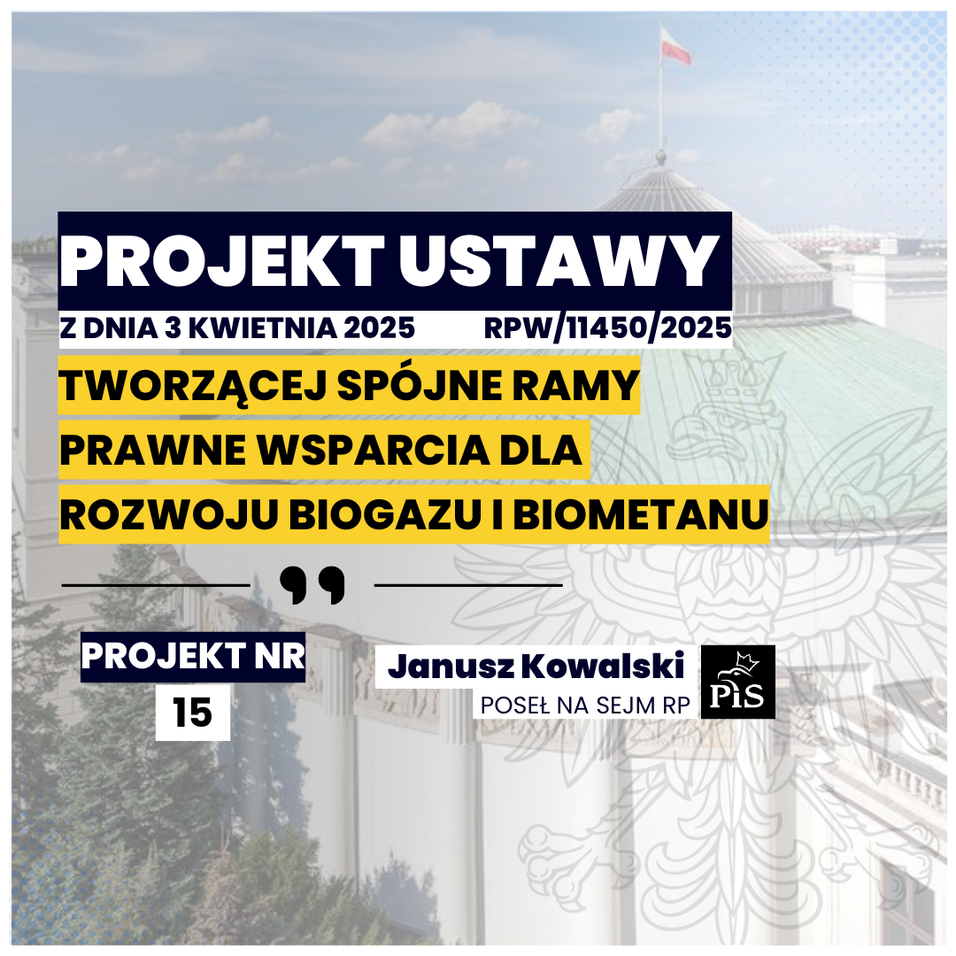Zdjęcie do artykułu: Projekt ustawy tworzącej spójne ramy prawne wsparcia dla rozwoju biogazu i biometanu