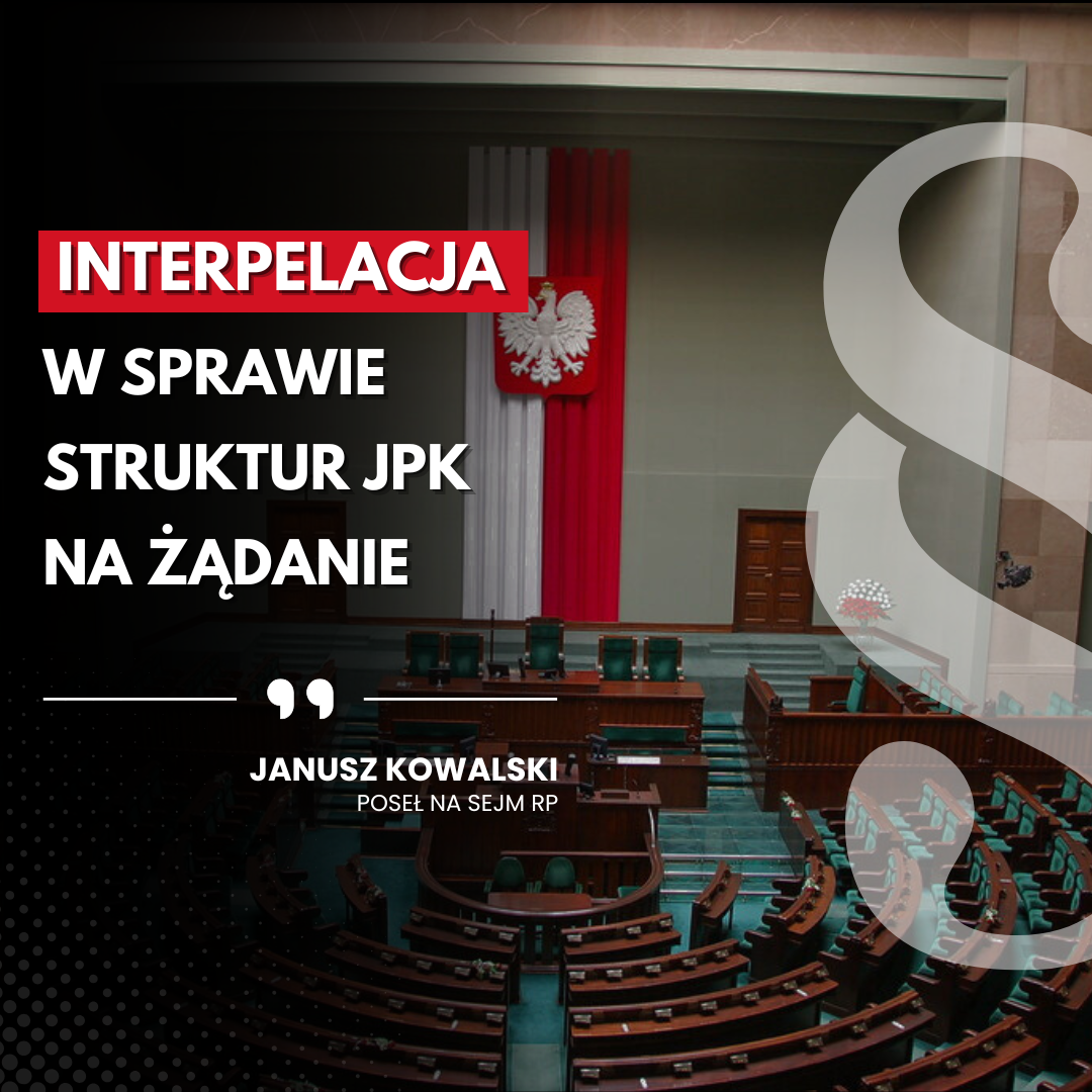 Zdjęcie do artykułu: Interpelacja w sprawie struktur JPK na żądanie