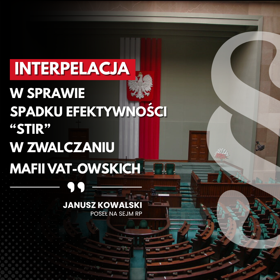Zdjęcie do artykułu: Interpelacja w sprawie spadku efektywności Systemu Teleinformatycznego Izby Rozliczeniowej w mafii VAT-owskich