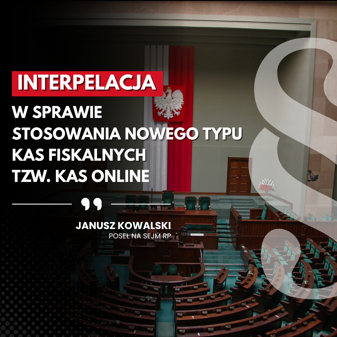 Zdjęcie do artykułu: Interpelacja w sprawie stosowania nowego typu kas fiskalnych, tzw. kas online