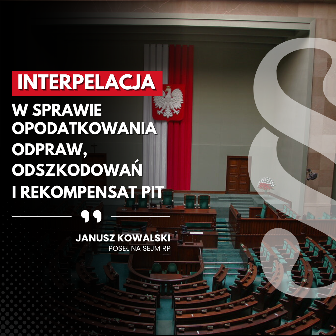 Zdjęcie do artykułu: Interpelacja w sprawie opodatkowania odpraw, odszkodowań i rekompensat PIT