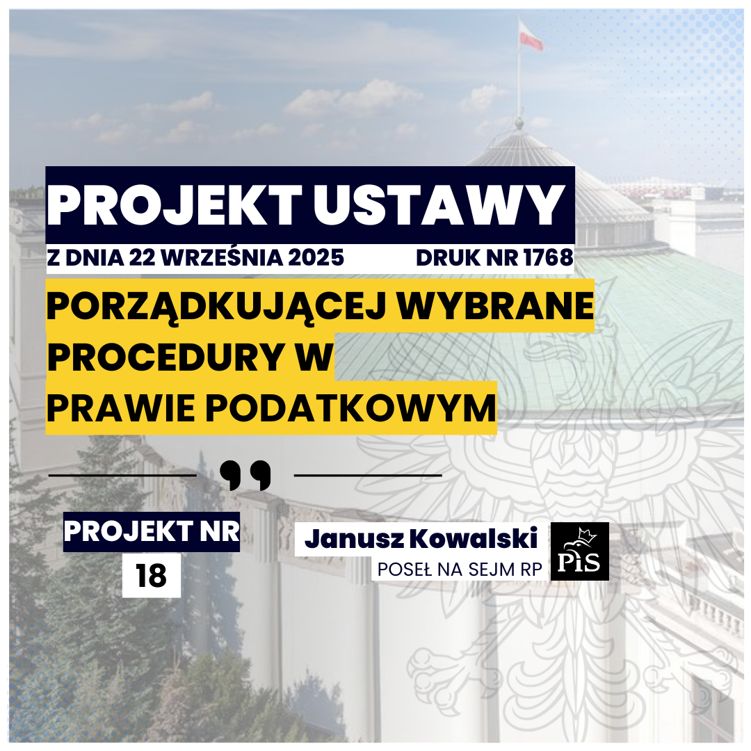 Zdjęcie do artykułu: Projekt ustawy porządkującej wybrane procedury w prawie podatkowym