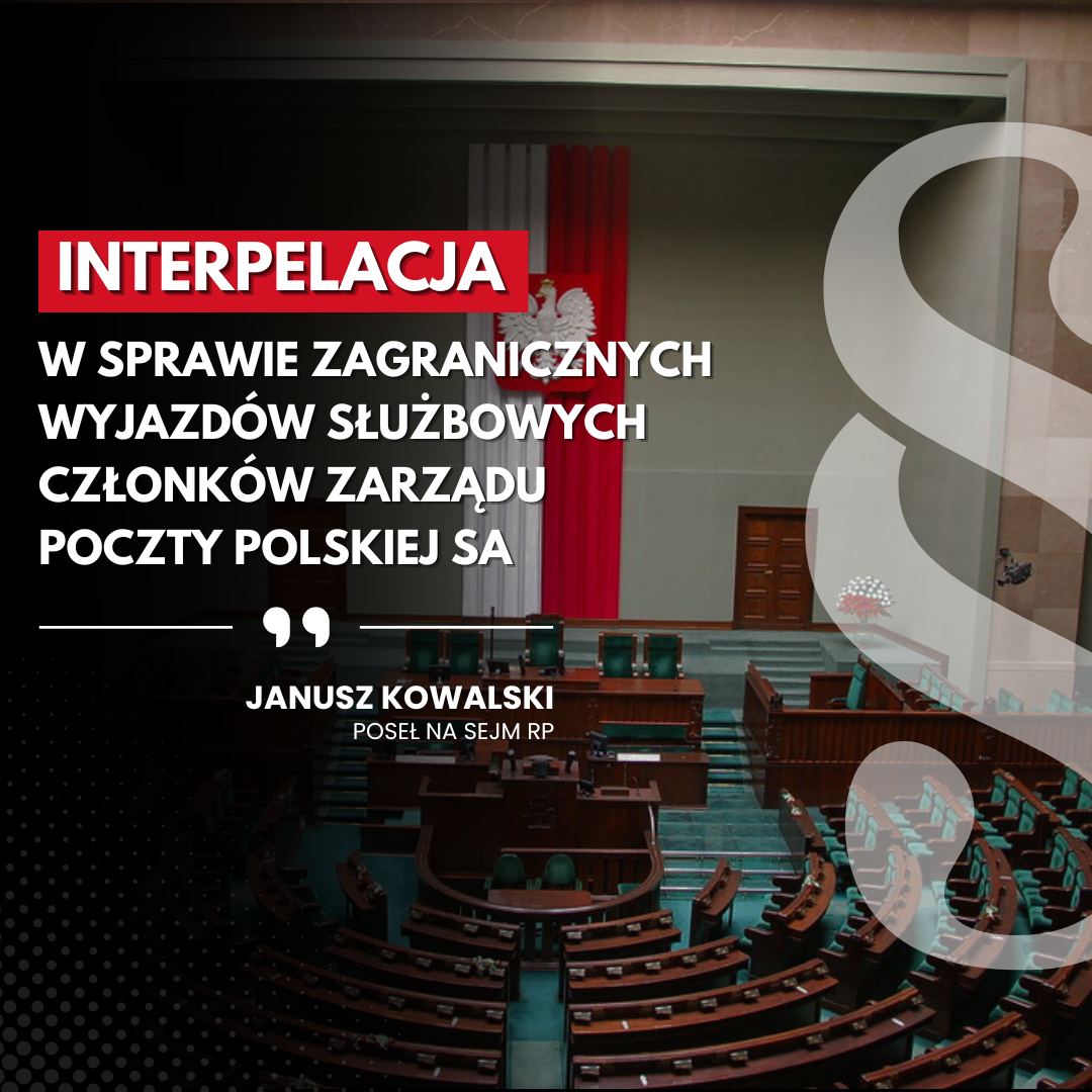 Zdjęcie do artykułu: Interpelacja w sprawie zagranicznych wyjazdów służbowych członków zarządu Poczty Polskiej SA