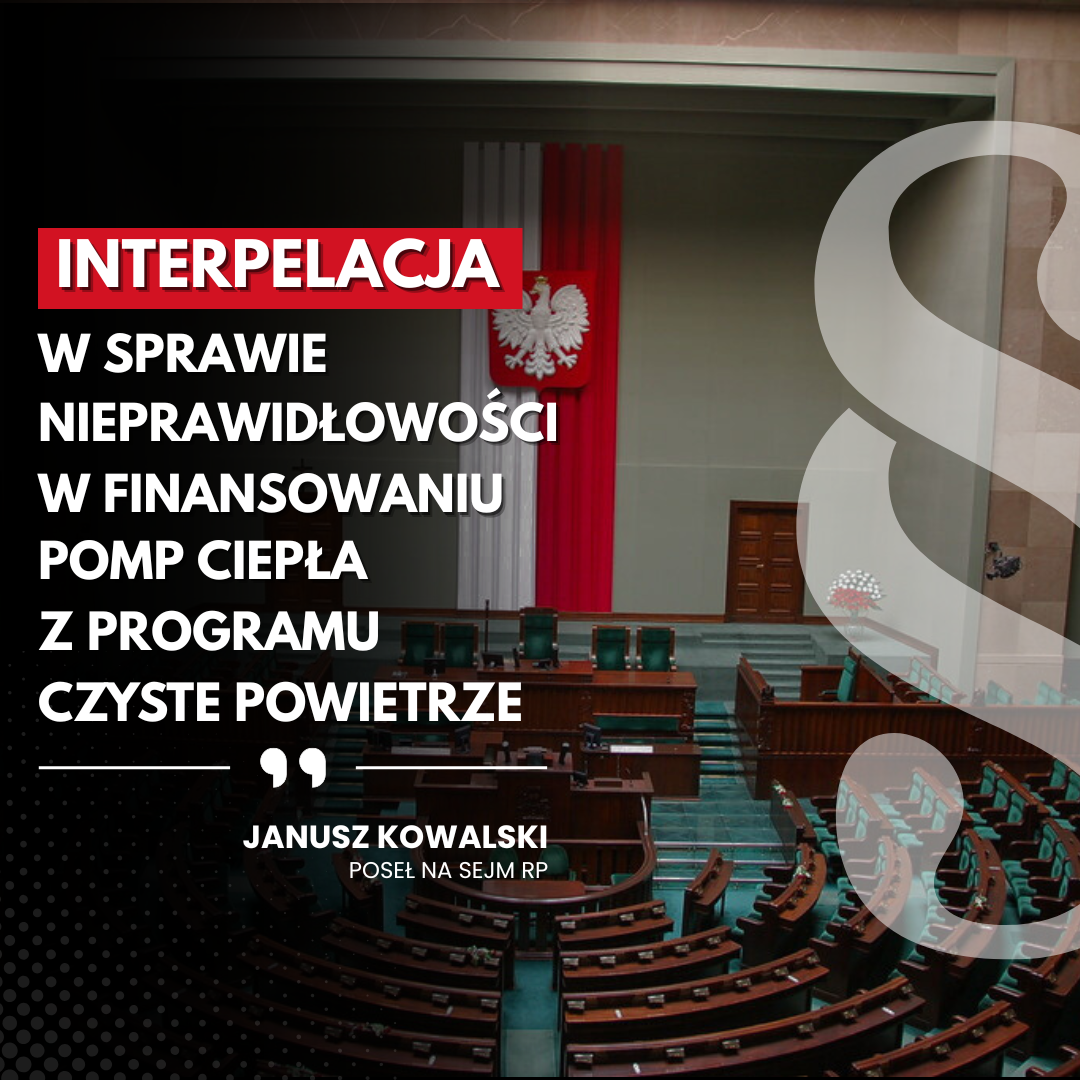Zdjęcie do artykułu: Interpelacja w sprawie nieprawidłowości w finansowaniu pomp ciepła z programu Czyste Powietrze