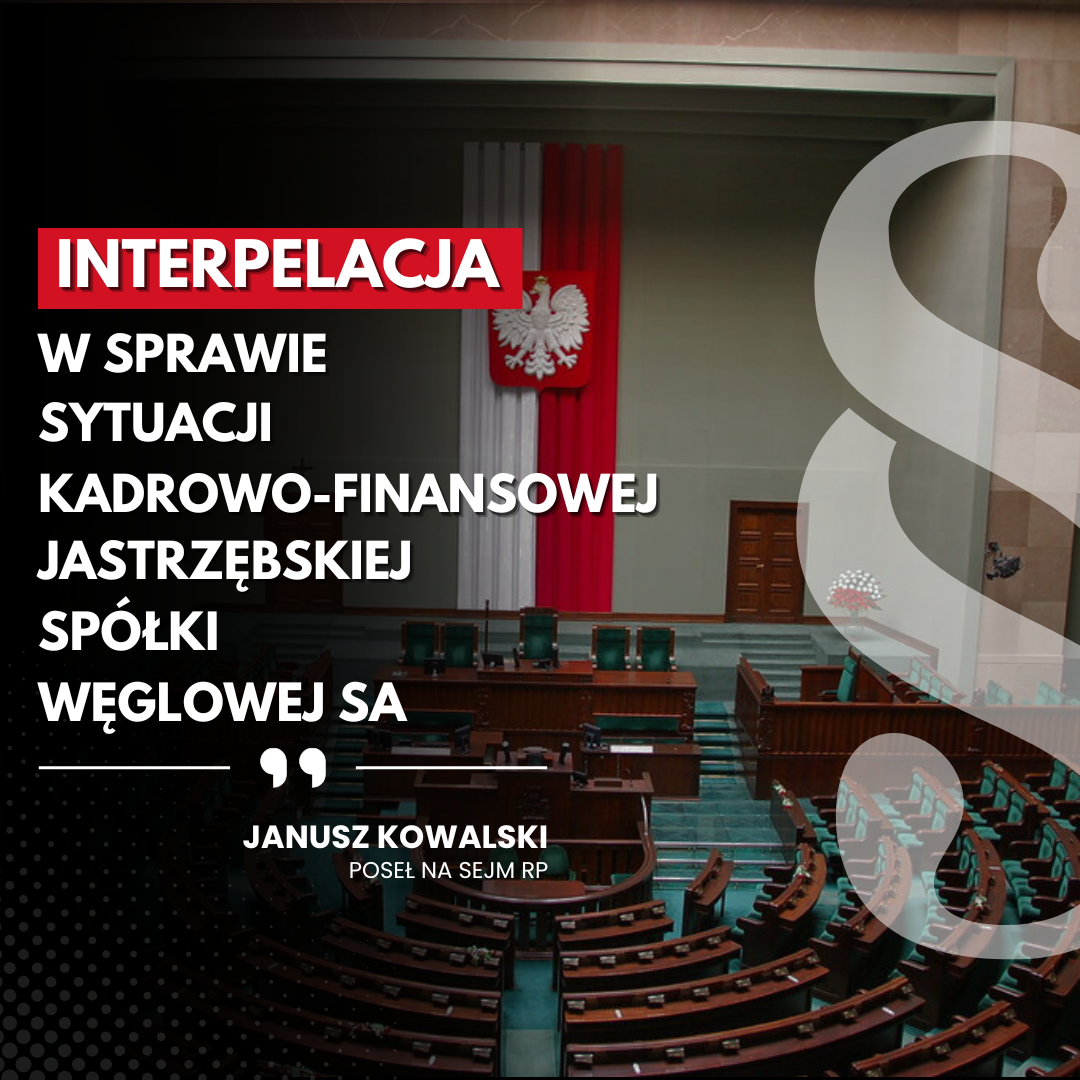 Zdjęcie do artykułu: Interpelacja w sprawie sytuacji kadrowo-finansowej Jastrzębskiej Spółki Węglowej SA