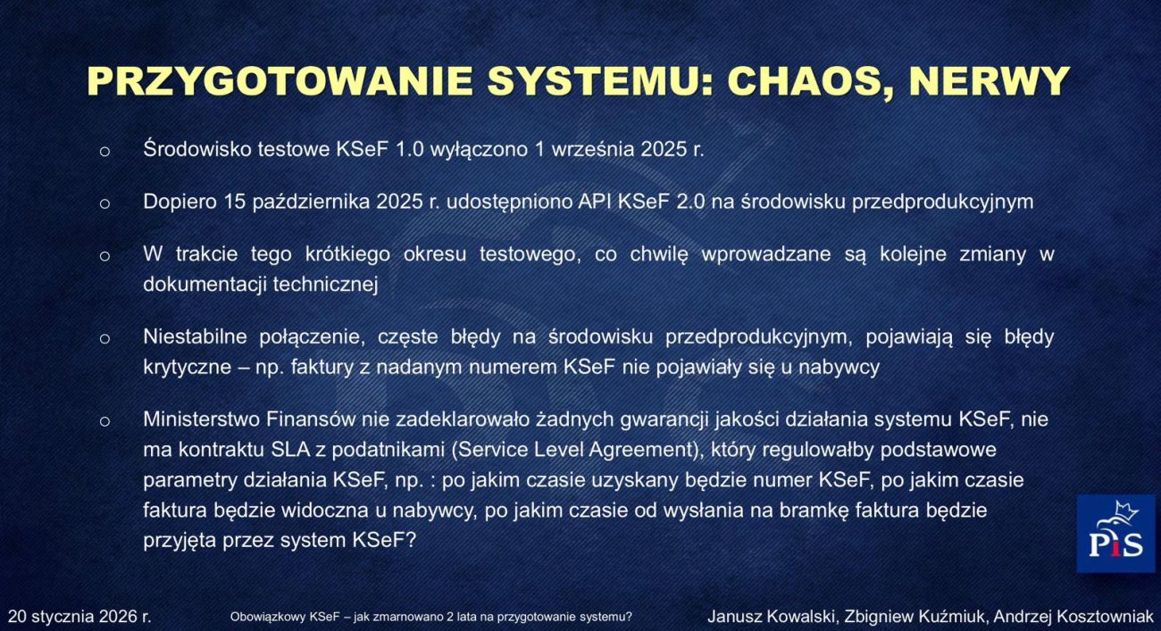 Raport o wdrożeniu Krajowego Systemu e-Faktur