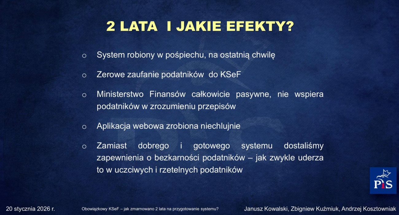 Raport o wdrożeniu Krajowego Systemu e-Faktur