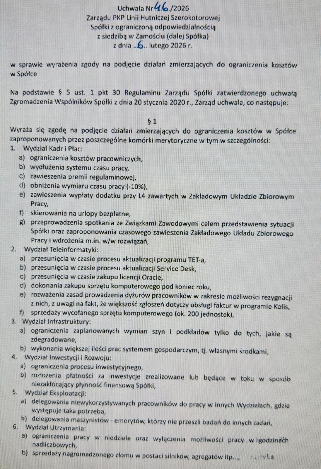 Dość niszczenia PKP LHS. Żądam dymisji całego zarządu