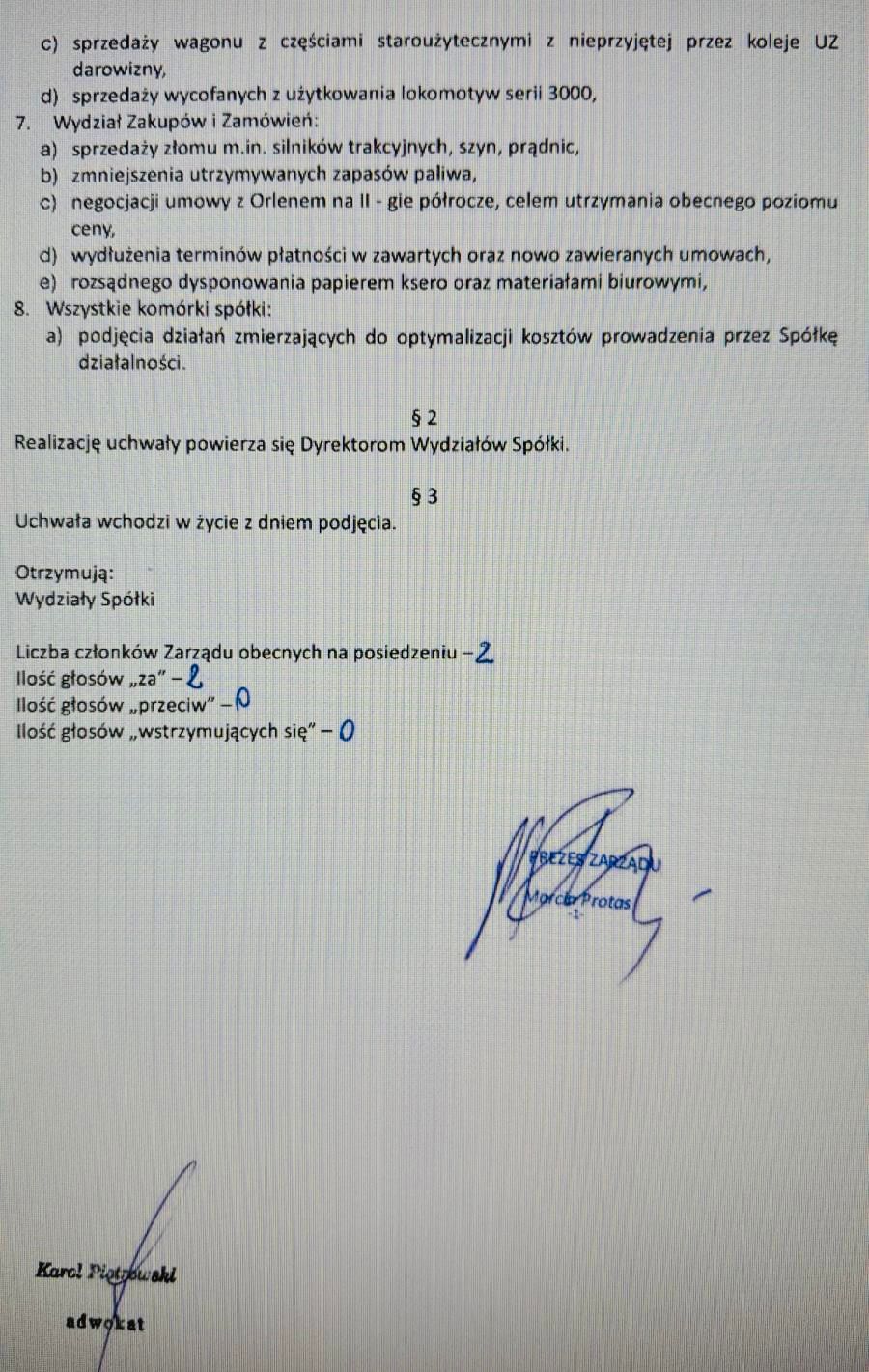 Dość niszczenia PKP LHS. Żądam dymisji całego zarządu