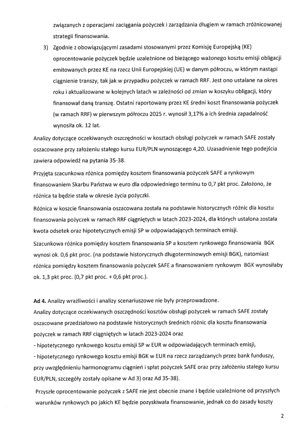 Ujawniam wyniki kontroli poselskiej w sprawie instrumentu SAFE