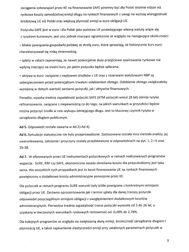 Ujawniam wyniki kontroli poselskiej w sprawie instrumentu SAFE