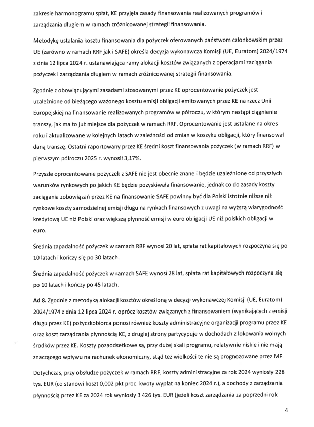 Ujawniam wyniki kontroli poselskiej w sprawie instrumentu SAFE