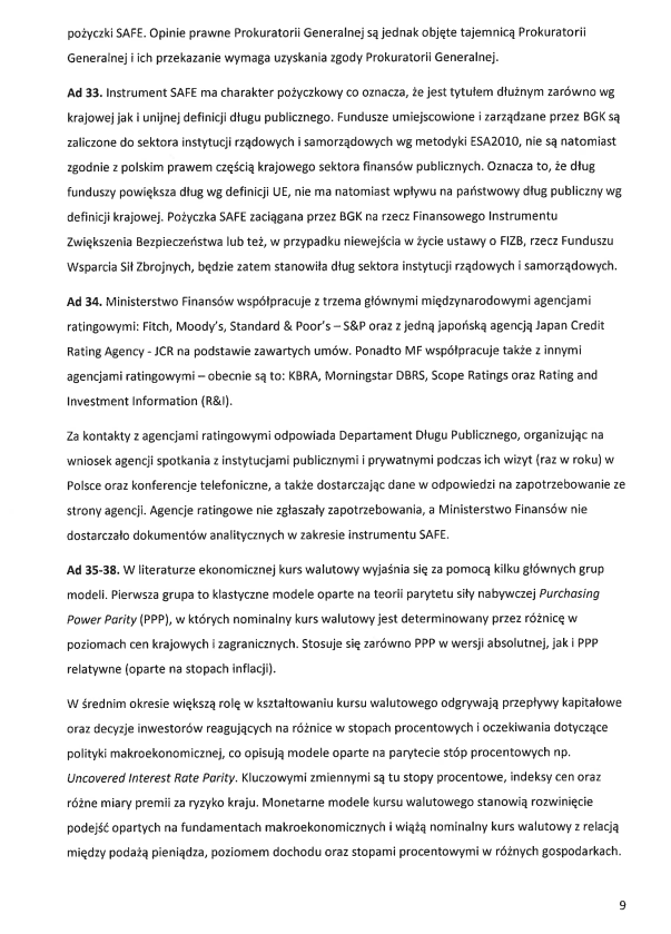 Ujawniam wyniki kontroli poselskiej w sprawie instrumentu SAFE