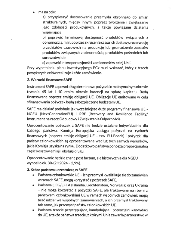 Ujawniam wyniki kontroli poselskiej w sprawie instrumentu SAFE