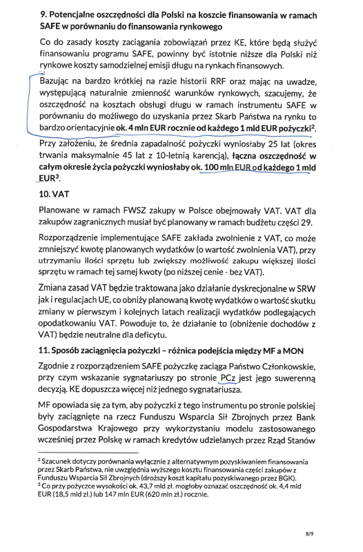 Ujawniam wyniki kontroli poselskiej w sprawie instrumentu SAFE