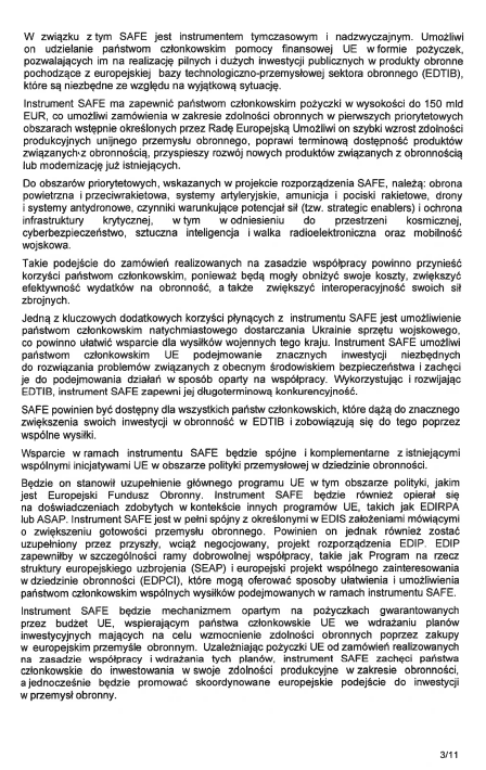 Ujawniam wyniki kontroli poselskiej w sprawie instrumentu SAFE