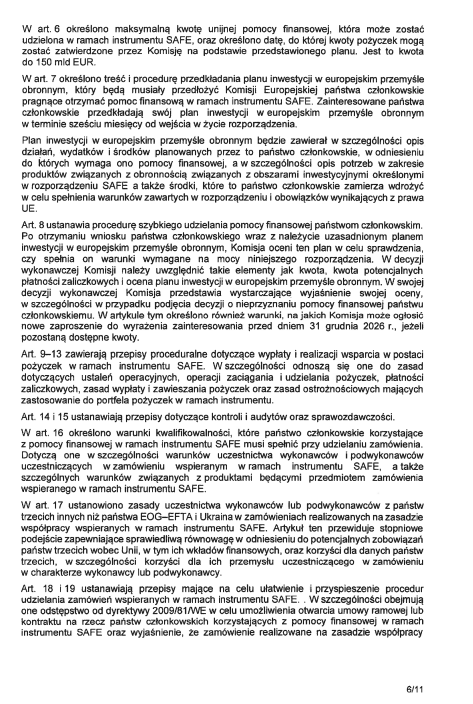 Ujawniam wyniki kontroli poselskiej w sprawie instrumentu SAFE